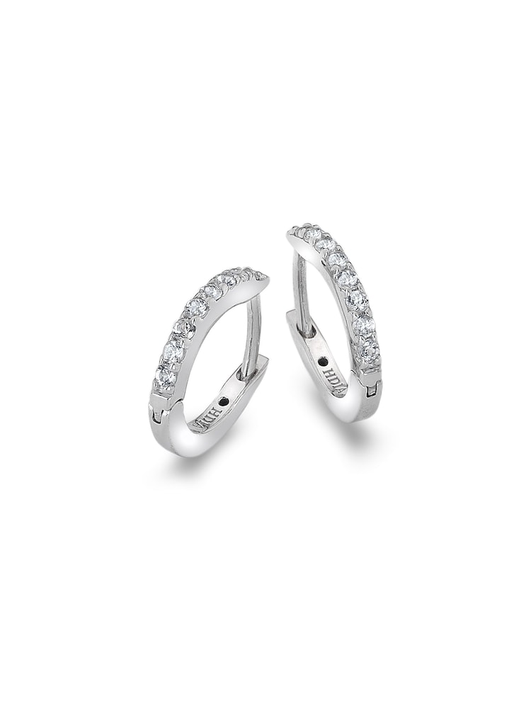 أقراط مطلية فضي من Hot Diamonds - صورة 1 من 3