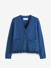 Clarks Blue School V-Neck Cardigan - Image 6 of 9