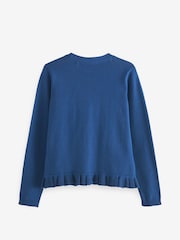 Clarks Blue School V-Neck Cardigan - Image 7 of 9