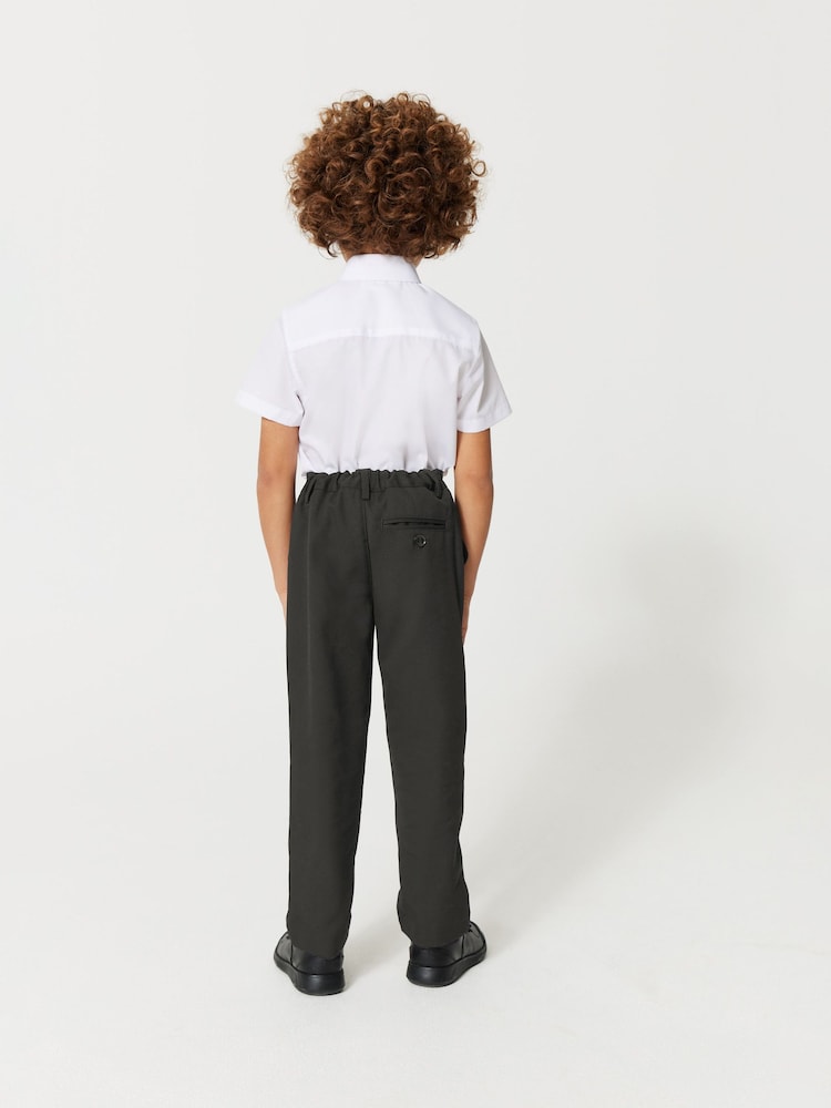 Clarks Dark Grey Boys Fastened School Trousers with Stretch - Image 2 of 7