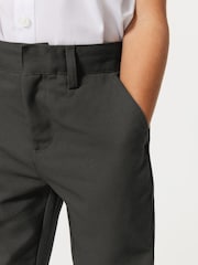 Clarks Dark Grey Boys Fastened School Trousers with Stretch - Image 3 of 7