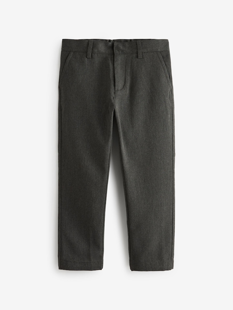 Clarks Dark Grey Boys Fastened School Trousers with Stretch - Image 5 of 7