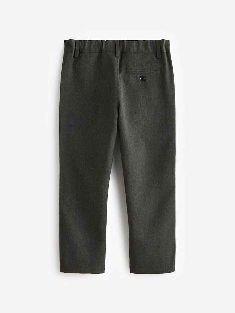 Clarks Dark Grey Boys Fastened School Trousers with Stretch - Image 6 of 7