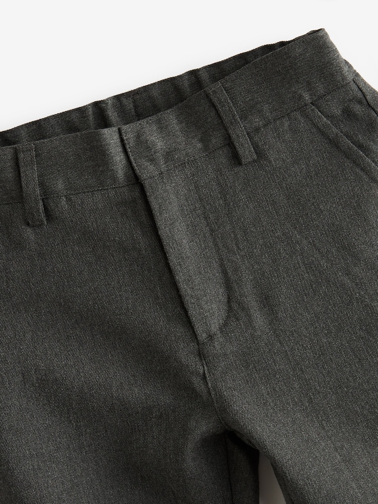 Clarks Dark Grey Boys Fastened School Trousers with Stretch - Image 7 of 7