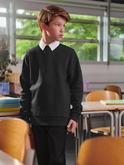 Clarks Black Unisex Crew Neck School Sweatshirt - Image 1 of 11