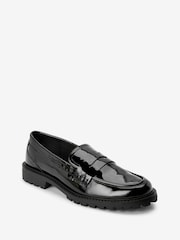 Black Forever Comfort® Patent Chunky Loafer Shoes - Image 4 of 6