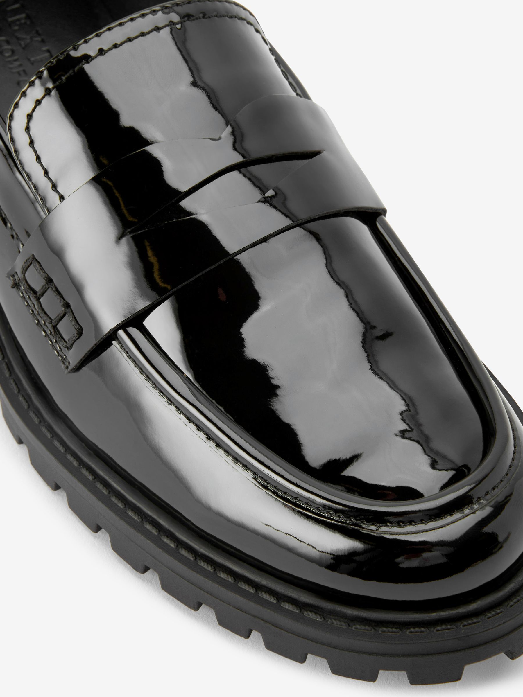 Buy Black Forever Comfort® Clean Patent Chunky Loafer Shoes from Next Malta