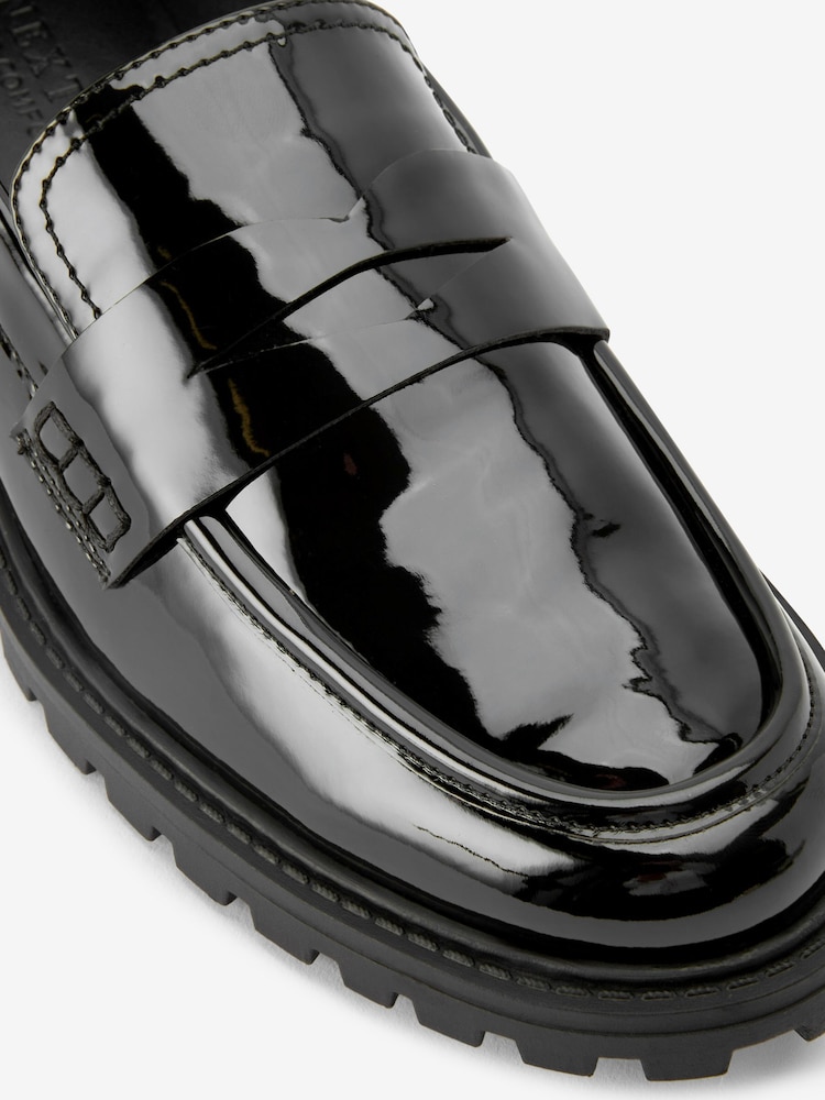 Black Forever Comfort® Patent Chunky Loafer Shoes - Image 6 of 6