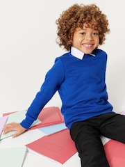 Clarks Blue Unisex Crew Neck School Sweatshirt - Image 1 of 9