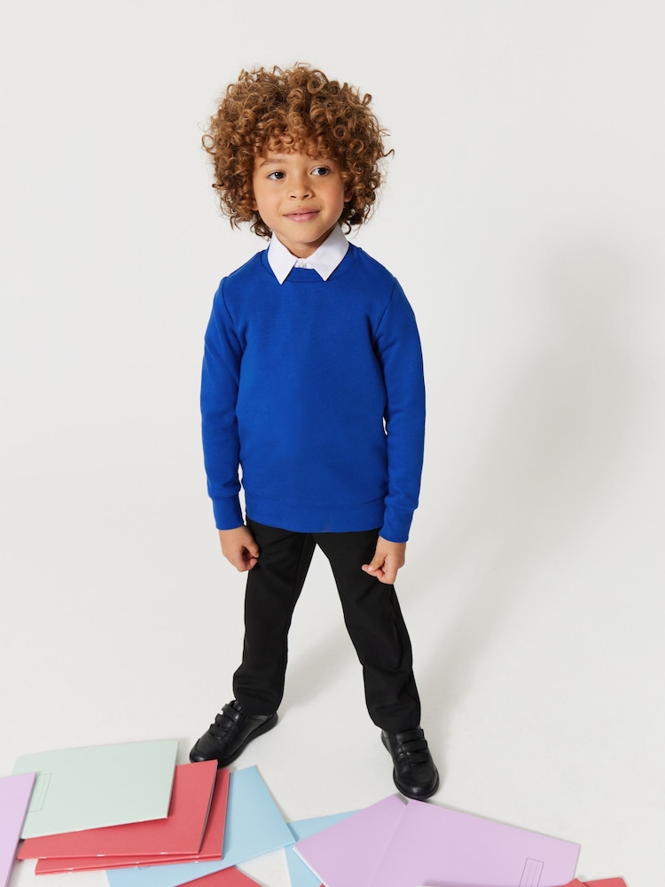 Clarks Blue Unisex Crew Neck School Sweatshirt - Image 2 of 9