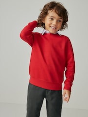 Clarks Red Unisex Crew Neck School Sweatshirt - Image 1 of 12