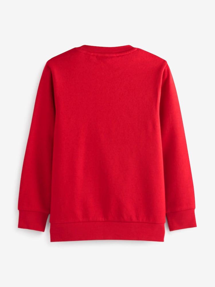 Червоний - Clarks Унісекс Crew Neck Шкільний світшот - Image 10 of 12