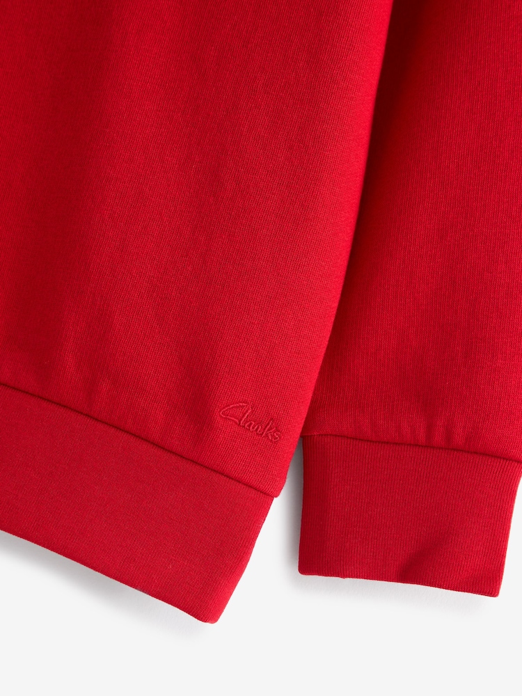 Червоний - Clarks Унісекс Crew Neck Шкільний світшот - Image 11 of 12