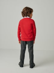 Clarks Red Unisex Crew Neck School Sweatshirt - Image 2 of 12
