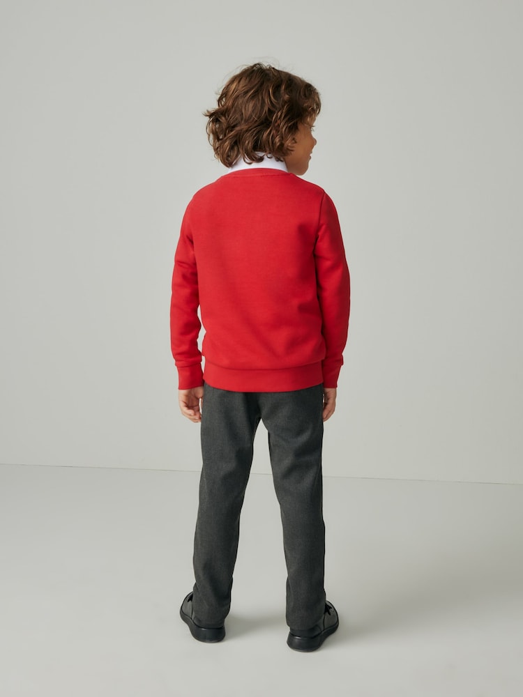 Clarks Red Unisex Crew Neck School Sweatshirt - Image 2 of 12