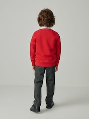 Clarks Red Unisex Crew Neck School Sweatshirt - Image 3 of 12