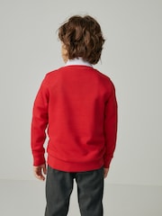 Clarks Red Unisex Crew Neck School Sweatshirt - Image 4 of 12