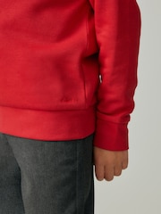 Clarks Red Unisex Crew Neck School Sweatshirt - Image 8 of 12