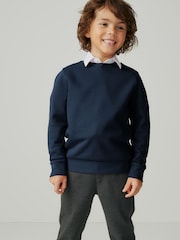 Clarks Navy Blue Unisex Crew Neck School Sweatshirt - Image 2 of 9