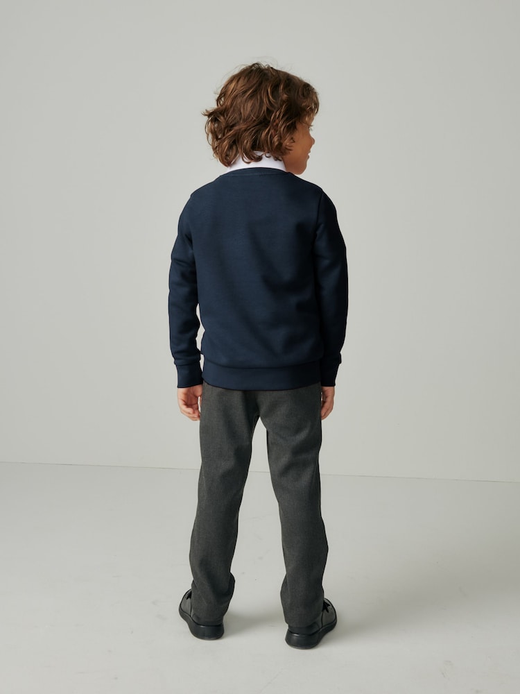 Clarks Navy Blue Unisex Crew Neck School Sweatshirt - Image 3 of 9