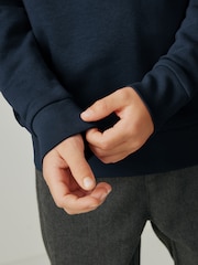 Clarks Navy Blue Unisex Crew Neck School Sweatshirt - Image 6 of 9