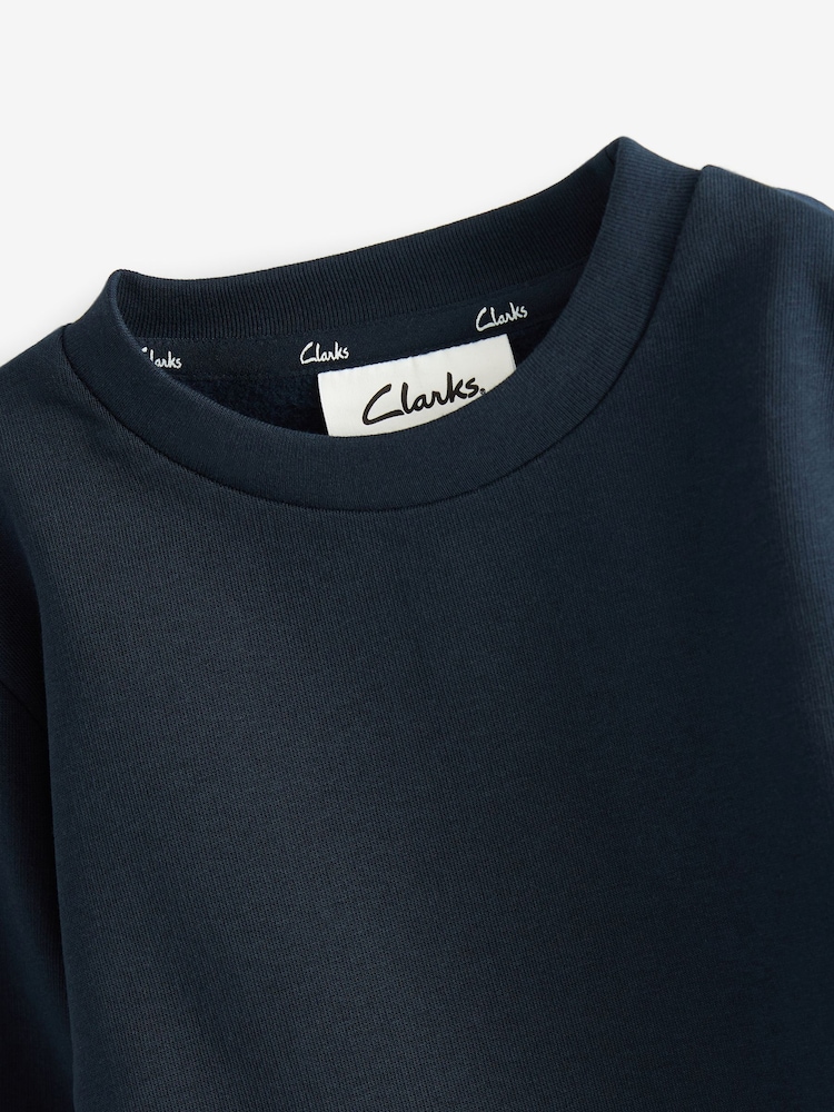 Clarks Navy Blue Unisex Crew Neck School Sweatshirt - Image 9 of 9