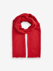 Berry Red Plissé Midweight Scarf - Image 2 of 3