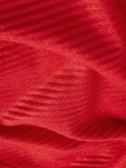 Berry Red Plissé Midweight Scarf - Image 3 of 3