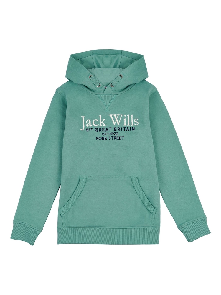 Jack Wills Green Script LB OTH Hoodie - Image 1 of 3