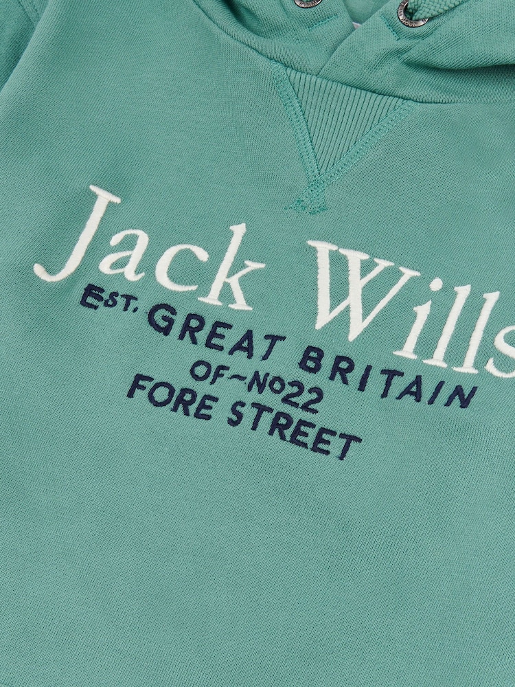 Jack Wills Green Script LB OTH Hoodie - Image 3 of 3