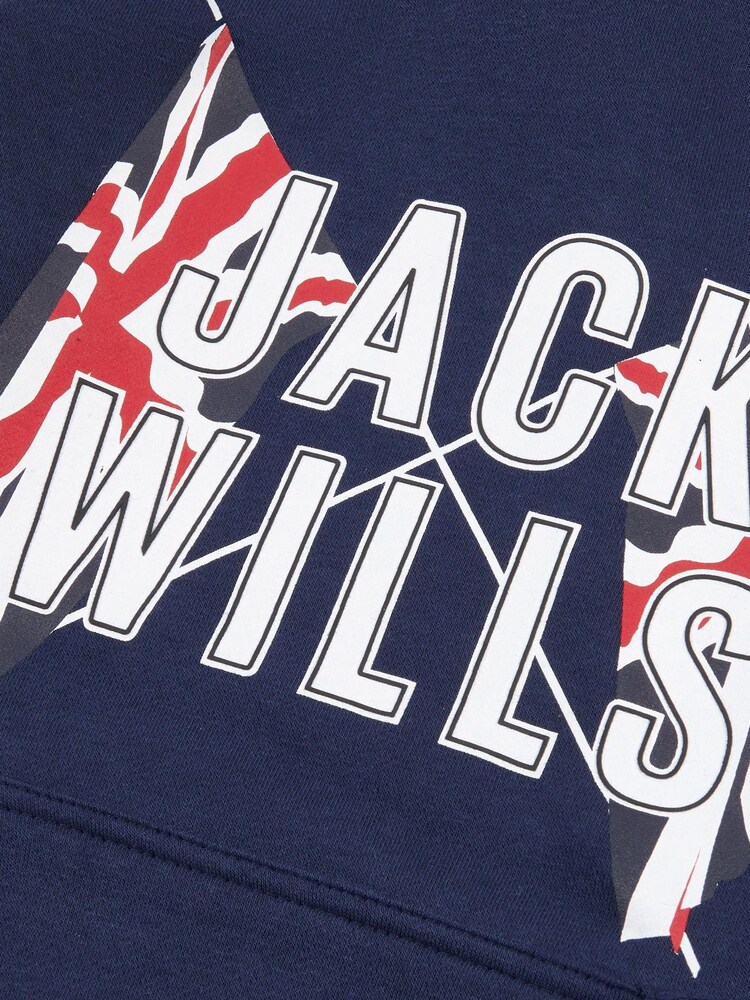 Jack Wills Blue GBR Raglan BB OTH Hoodie - Image 3 of 3