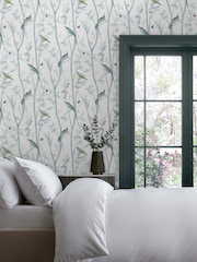 Blue Chinoiserie Bird 10M Wallpaper - Image 1 of 4