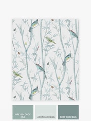 Blue Chinoiserie Bird 10M Wallpaper - Image 3 of 4