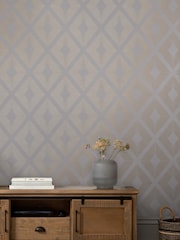 Papel pintado de 10 m con diseño geométrico y elegante de rombos - Imagen 1 de 4