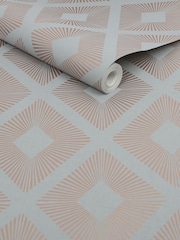Papel pintado de 10 m con diseño geométrico y elegante de rombos - Imagen 4 de 4