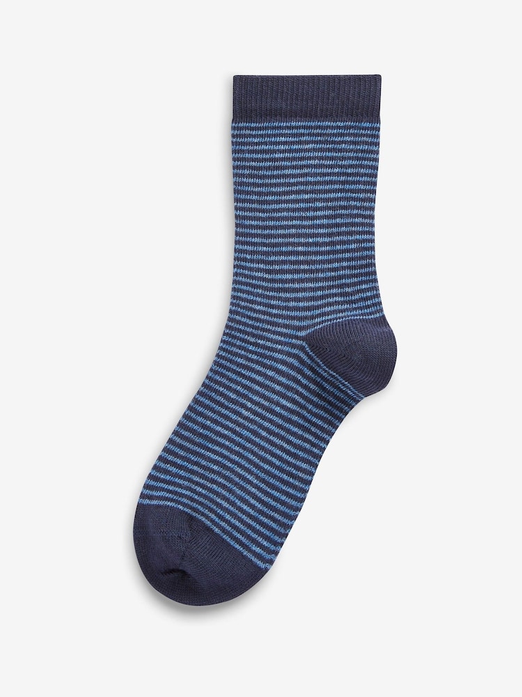 Blue Camouflage/Stripes Rich Socks 7 Pack - Image 7 of 8