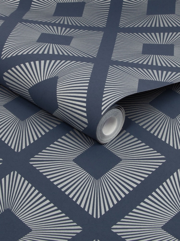 Papel pintado de 10 m con diseño geométrico y elegante de rombos - Imagen 4 de 4