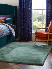 Teal Blue Fleecy Rug - Image 1 of 6