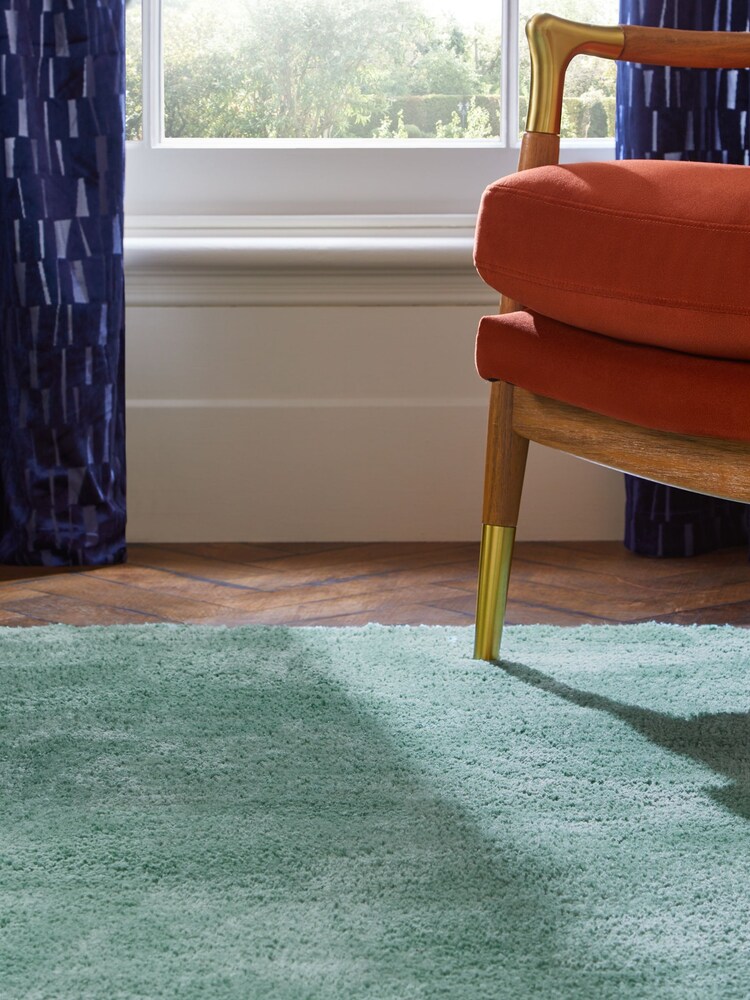 Teal Blue Fleecy Rug - Image 2 of 6