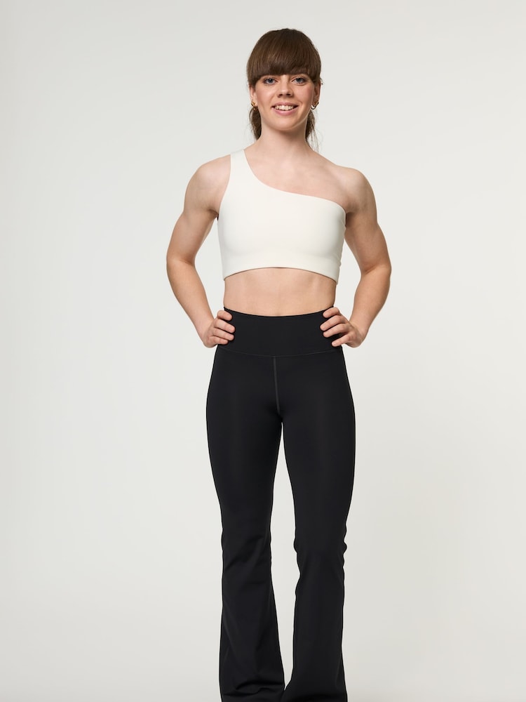 Girlfriend Collective Flare Black Leggings - Image 1 of 9 Girlfriend Collective Flare Black Leggings - Image 1 of 9