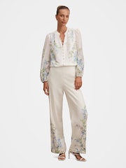 Forever New Dove Placement Printed Blouse Contains Linen - 圖片 5/5