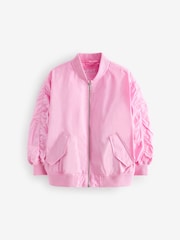 Pink Shower Resistant Bomber Jacket (3-16yrs) - Image 5 of 8