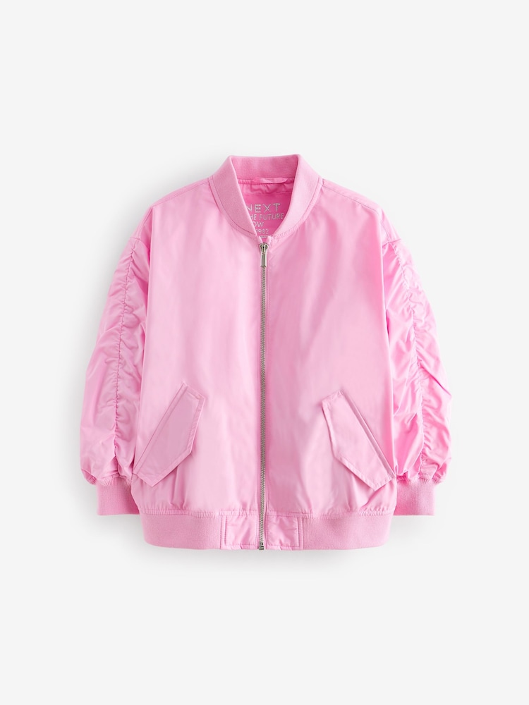Buy Pink Shower Resistant Bomber Jacket (3-16yrs) from Next Belgium