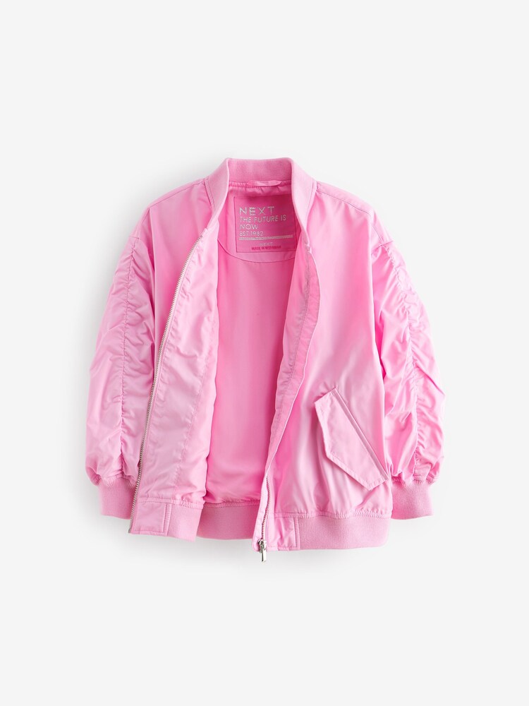 Buy Pink Shower Resistant Bomber Jacket (3-16yrs) from Next Belgium
