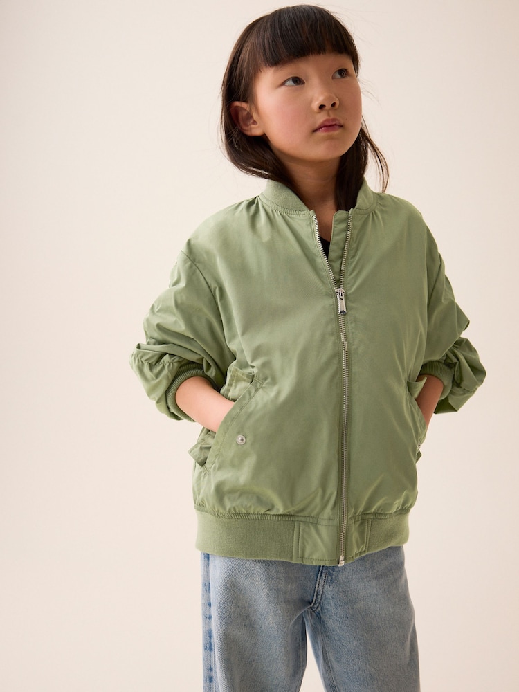 Khaki Green Shower Resistant Bomber Jacket (3-16yrs) - Image 2 of 10