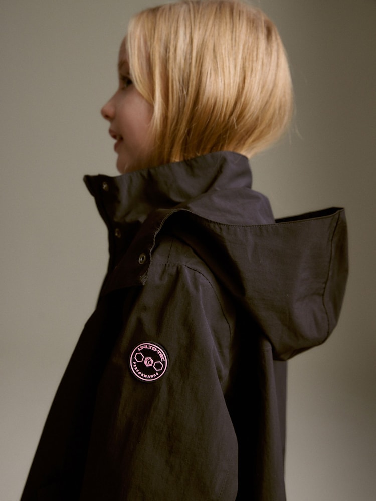 Noir - Veste cagoule imperméable (5-16ans) - Image 5 of 14