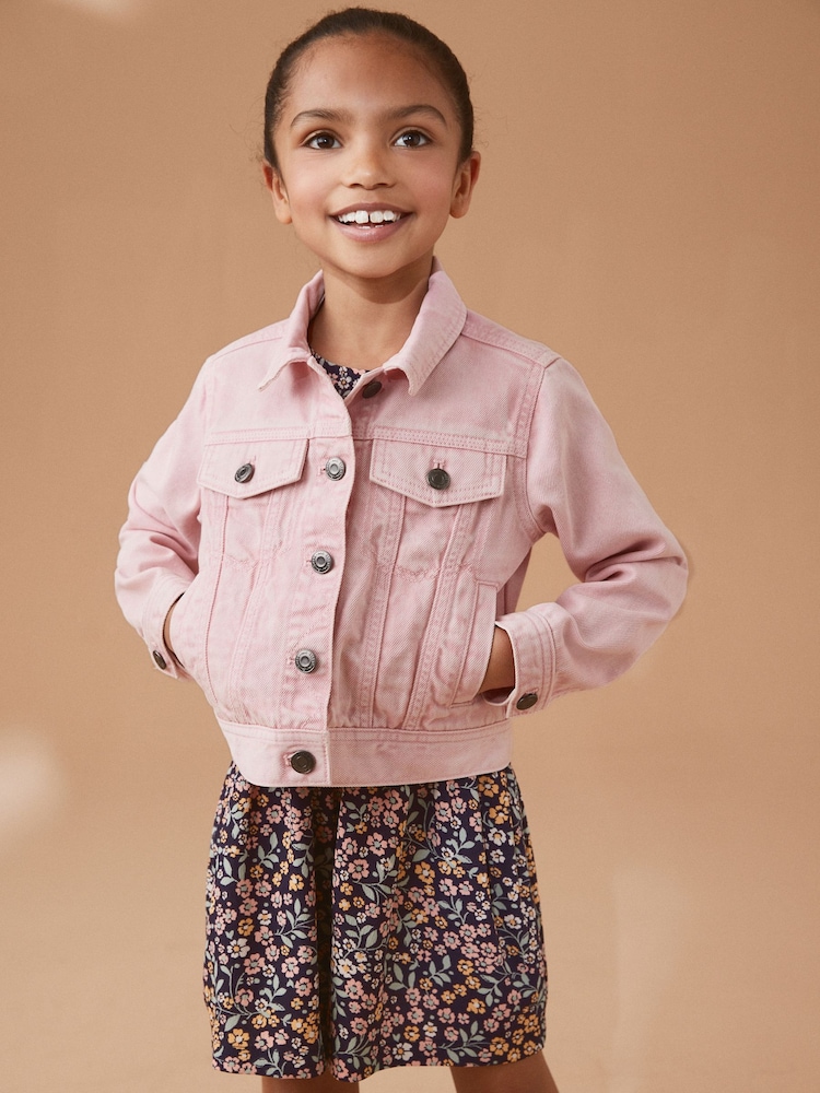 Pink Denim Heart Western 100% Cotton Jacket (3-16yrs) - Image 1 of 13