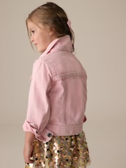 Pink Denim Heart Western 100% Cotton Jacket (3-16yrs) - Image 7 of 13