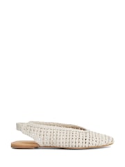 Dune London White Hollianne Ballet Pumps - Image 2 of 6
