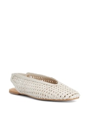Dune London White Hollianne Ballet Pumps - Image 3 of 6